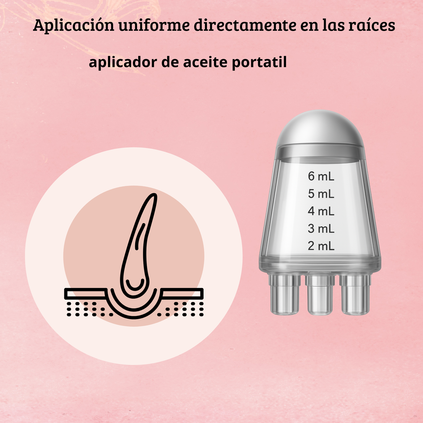 Aplicador Capilar 6 ml con Masajeador